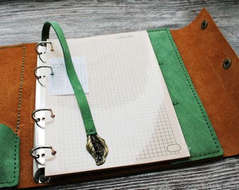 brownleather suede notepad