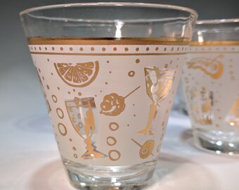 Vintage Shot Glasses-Mid Century-Retro Barware-Set of 6