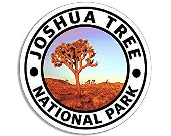 Round JOSHUA TREE National Park Sticker (hike travel rv)