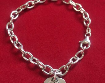 Vintage Sterling Silver Hearts Bracelet