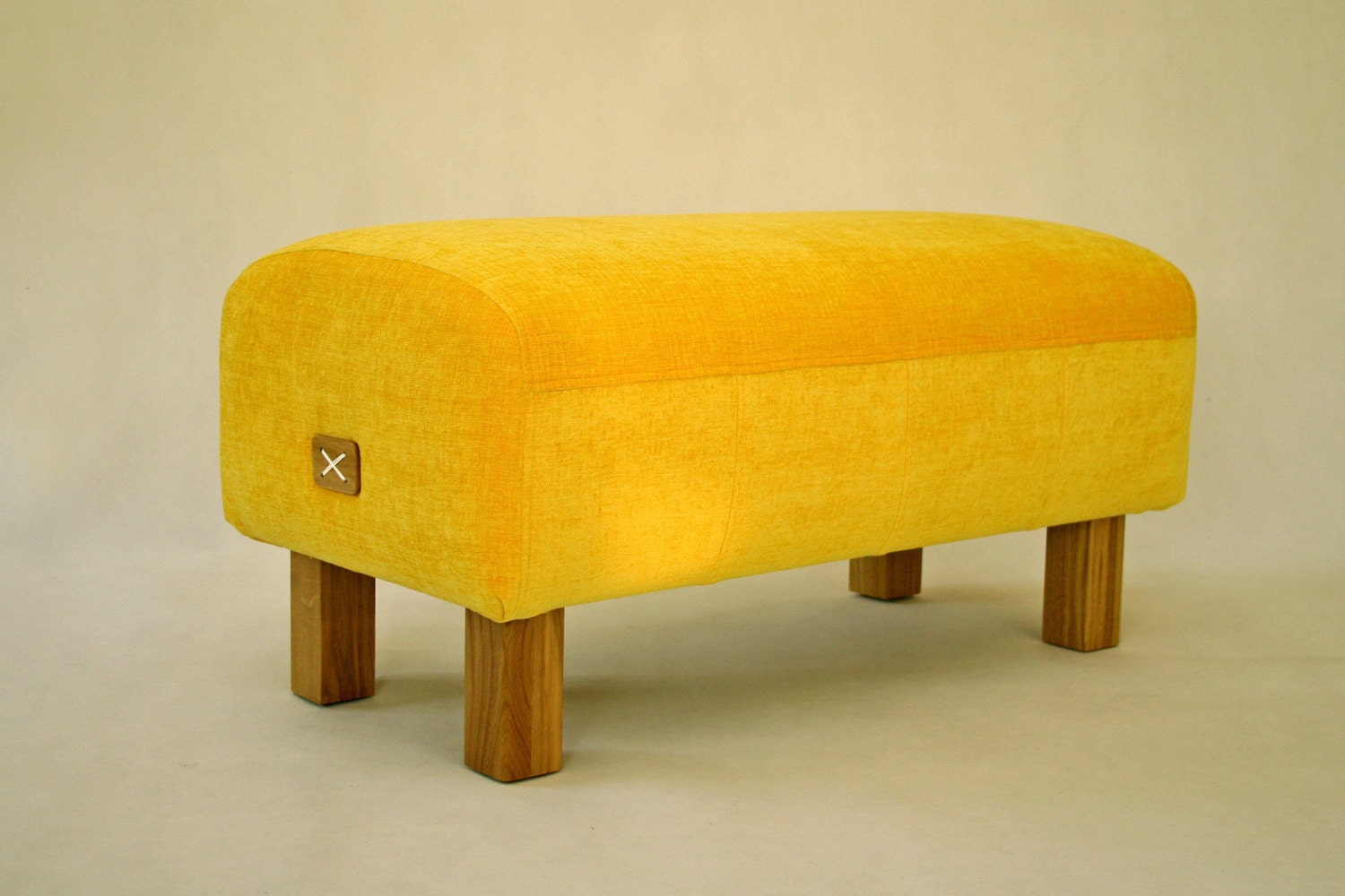 Yellow Ottoman Upholstered Ottoman Yellow Upholestered