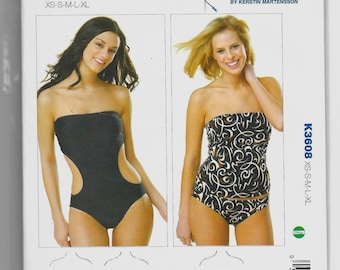 K3608 Kwik Sew Swimsuits Sewing Pattern Sizes XS-XL