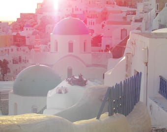 santori pinks and blues