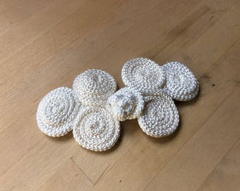 Set of 2 frog closures Vintage - color white