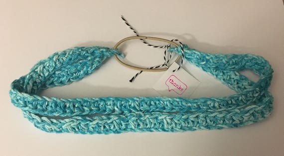 Crochet headband, womens headband, blue headband, hair accessories, hair band, spring colors