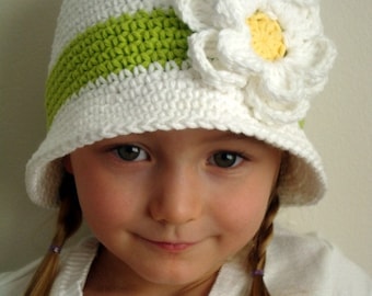 Daisy hat for girl (Any sizes)