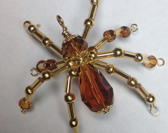 Spider Necklace/ SPIDER Pendant/Beaded Spider/Insect Jewelry/Spider Jewelry