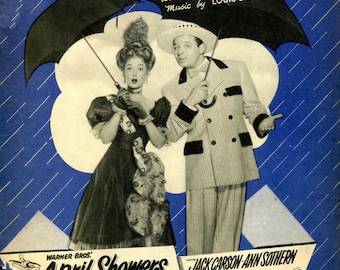 April Showers. Vintage Sheet Music