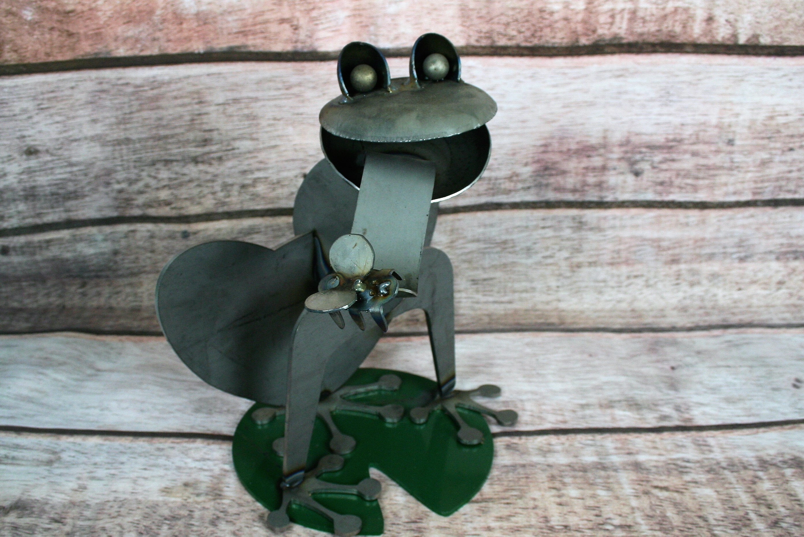 Giant Metal Frog, frog collector, metal garden frog, outdoor frog