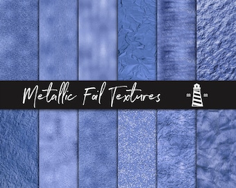 Ink Blue Foil Papers, Elegant Ink Blue Textures, Luxury Blue Foil & Glitter Backgrounds, Ink Blue Digital Paper, BUY12FOR15