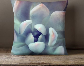 Gardening Gift, Succulent Decorative Throw Pillow Cover, Succulent Pillow Cover, Succulent Pillow Case, Succulent Pillow