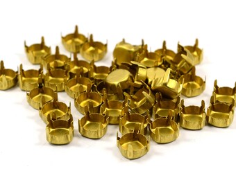 100 Pcs. Raw Brass SS39 Prong Setting Findings