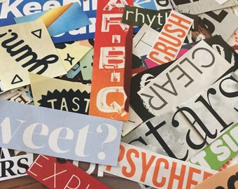 100 Words & Phrases (Magazine Clippings)