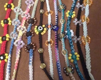 Custom daisy bracelet or anklet