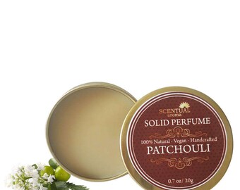 Patchouli Solid Perfume, Organic Patchouli Perfume Bar, Vegan Perfume, Natural Perfume, Gift Idea