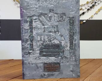 Printer Block; Engraving Plate; Printer's Block; Vintage Industrial; Factory; Warehouse; Industrial Salvage