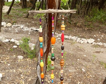 Large Wood Beaded Wind Chime