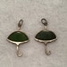 Sterling Inset Glass Umbrella Charms - CA 1960's - Item# CH407