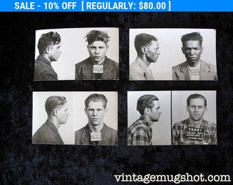 4 Cleveland Ohio Police Department Criminal MUG SHOTS 1940's 1950's Collection