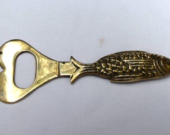 Brass Fish shaped Bottle Opener