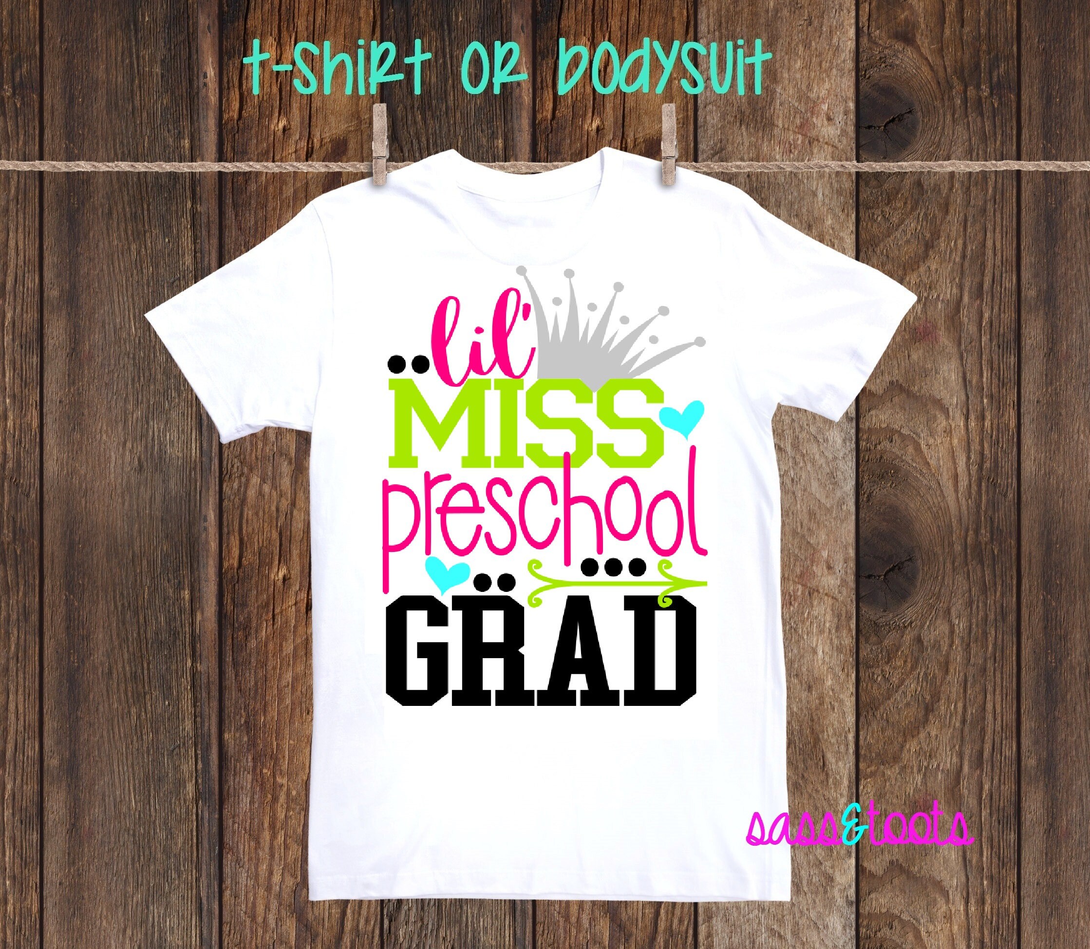 Download Lil Miss preschool Grad school celebration T-Shirt Shirt One