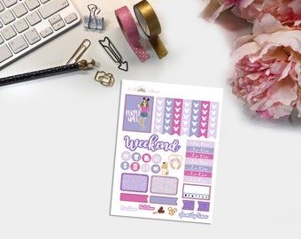 Purple Wall Girl Weekly Sampler by EllaCouturebyJessica