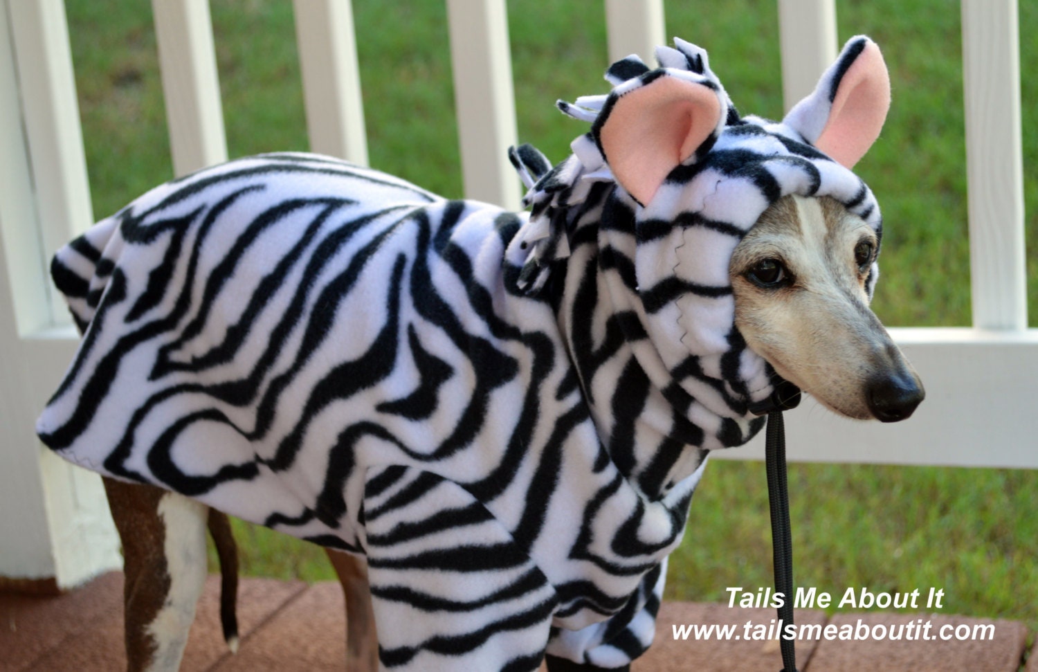 Zebra Fleece Dog Costume Halloween