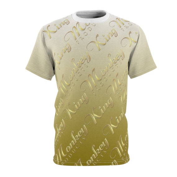 King Monkey Products Unisex 100 Polyester Designer TShirt Gold