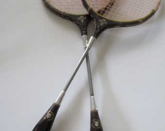 Vintage BADMINTON Rackets VOLLEY with a crown