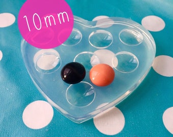10mm Silicone Mold Resin Earrings Cabochons - Mould Resin Crafter