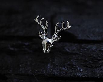Stunning Reindeer screw flat back Cartilage earring, helix piercing, conch piercing