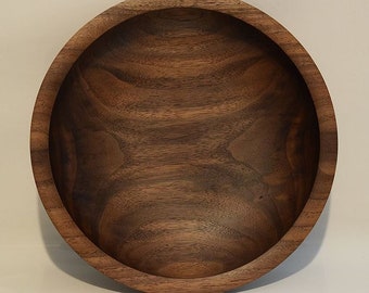 Black Walnut Wooden Bowl, 9-5/8" (B93)