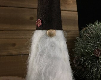 Christmas Gnomes, Chocolate Brown Hat Variations, Holiday Gnomes, Nordic Gnomes, Holiday Gnomes, Felt, Home Decoration