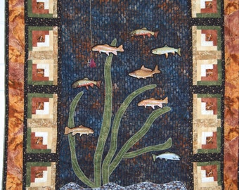 Gone Fishing Quilted Wall Hanging