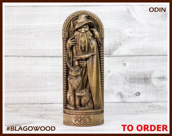 Wooden, Odin, Scandinavian pantheon, Norse god, scandinavian god, handmade, Allfather, viking god, asatru, heathen