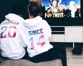 Together since Galaxy hoodies, Couples hoodie, Couple Hoodies, Set of 2 Couple Hoodies, Together since hoodies, Matching Hoodies, UNISEX