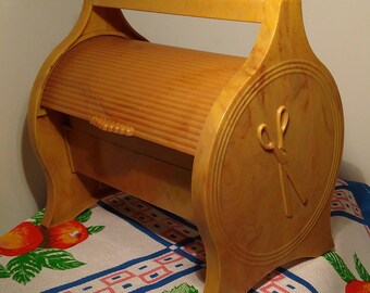 1940s-50s Plastic Roll Top Sewing Caddy (childs?)