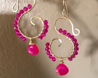 Hot pink swirls