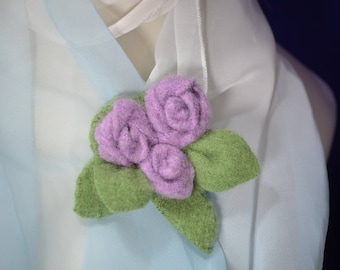 Cashmere Lavender Rose Pin Retailored Textiles