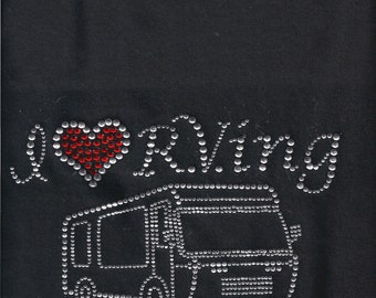 RV ing Motorhome Rhinestone Shirt