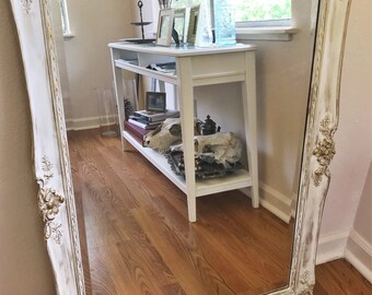 Shabby Chic Ornate Mirror | Gold Mirror | White Mirror | Painted Mirror | French Provincial Mirror | Antique Mirror | Baroque Mirror