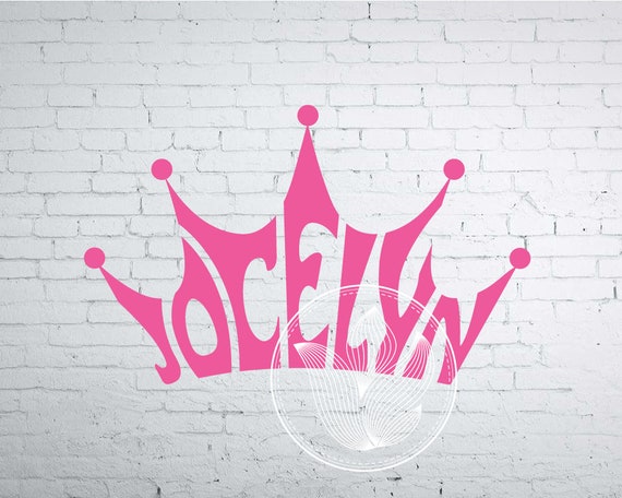 Digital Jocelyn Word Art in crown shape Jocelyn crown jpg