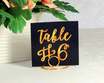 Gold Wire table number holders - Bridal Shower Pen, Shabby Chic Pen - Bride and Groom - Rustic Country Chic Wedding