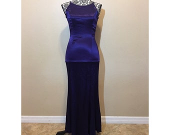 Vintage 90s Prom Dress | Purple Prom Dress