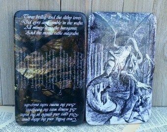 Jabberwocky Wallet Alice In Wonderland Wallet Literature Wallet Book Wallet Jabberwock Wallet Alice Wallet Alice Purse Book Purse