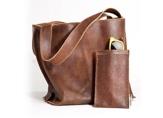 Items similar to Brown leather bag - Soft leather tote bag - Women bag - Leather Shoulder bag ...