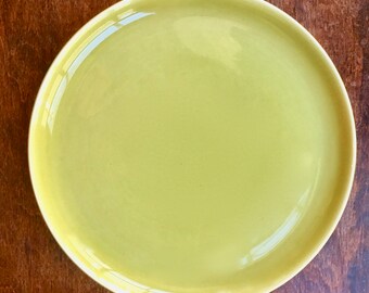 Russel Wright, Chartreuse, Dinner Plate, Modern Dinnerware, Organic Minimalist, American Modern, Steubenville Pottery ca. 1939 - 1959