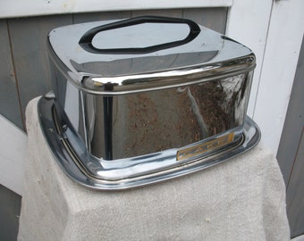 Chrome vintage Lincoln Beautyware cake Cloche.