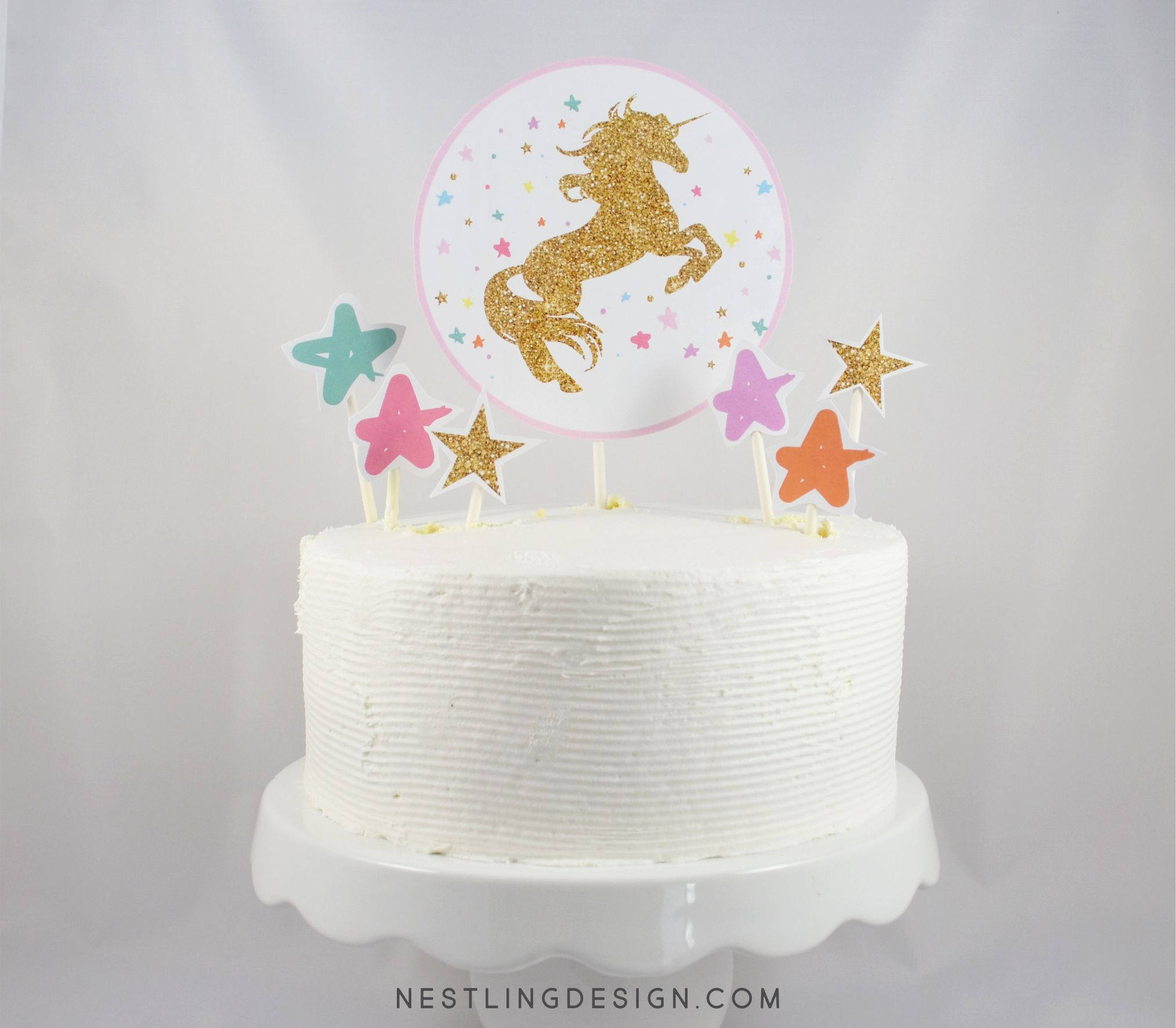 Unicorn Cake Topper / Printable Cake Topper / Centerpiece