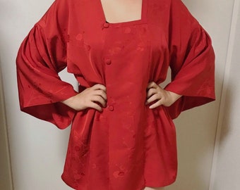 Kimono style silk dress-sack